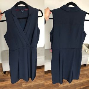 Tommy Hilfiger Navy Collared Dress with Lapels in Size 2